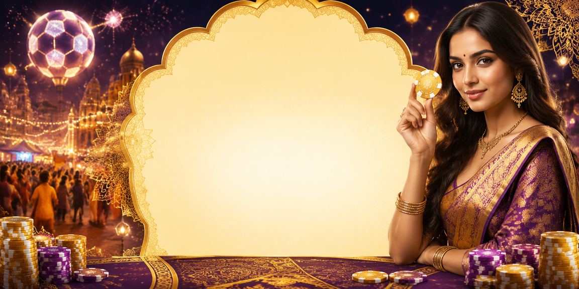 Indian player interacting with mobile casino app in neon lighting